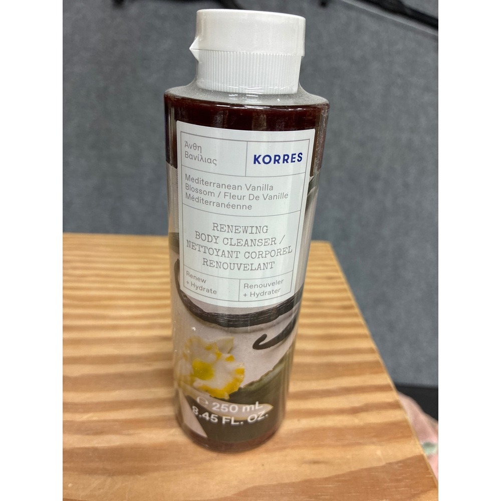 Korres Mediterranean Vanilla Blossom Renew Body Cleanser Shower Gel 8.45oz NEW